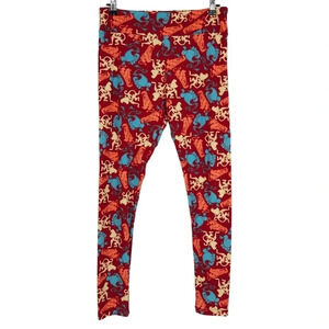 Disney X LuLaRoe Aladdin Print Leggings High Rise Pull On Tall Curvy